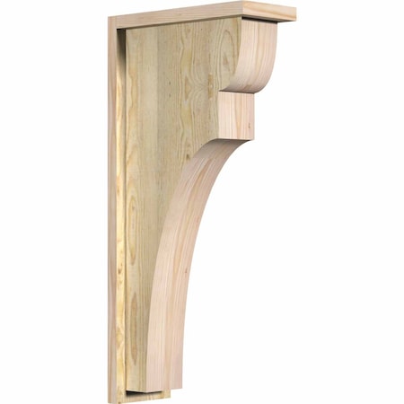 Yorktown Rough Sawn Corbel W/Backplate, Douglas Fir, 6W X 14D X 30H